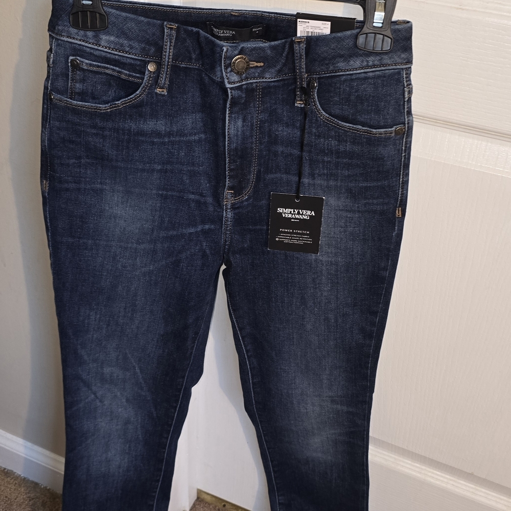 Simply Vera Vera Wang Women's Dark Blue Slim Jeans
